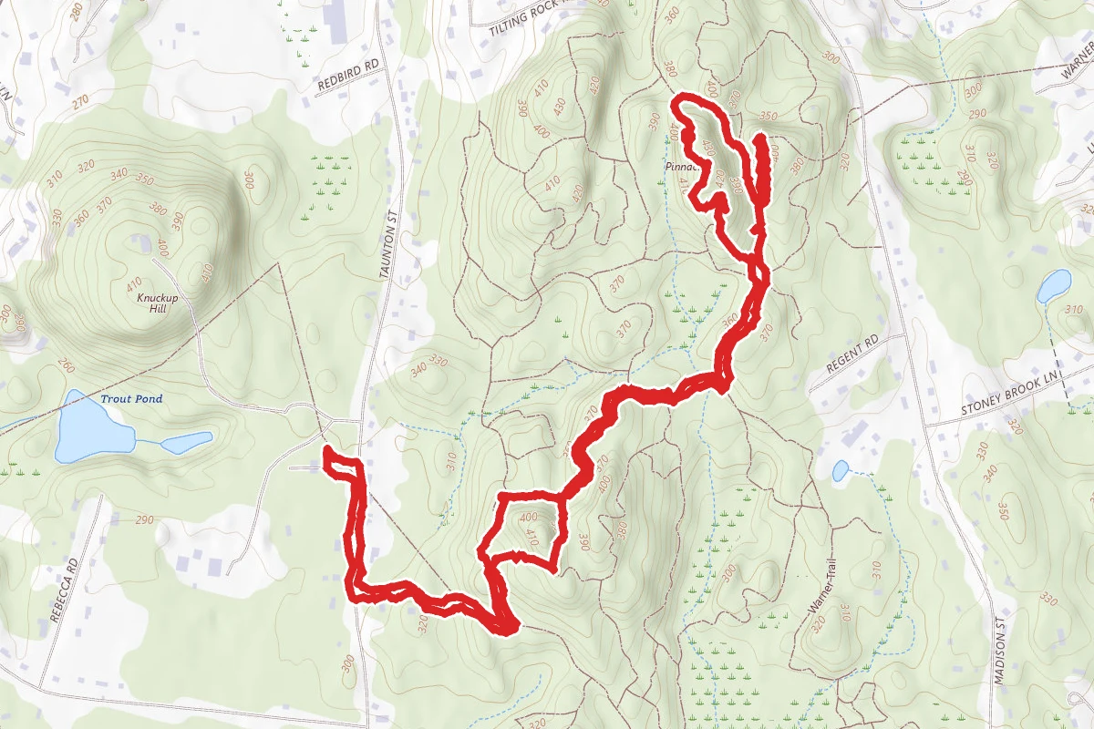 Pinnacle Trail route map