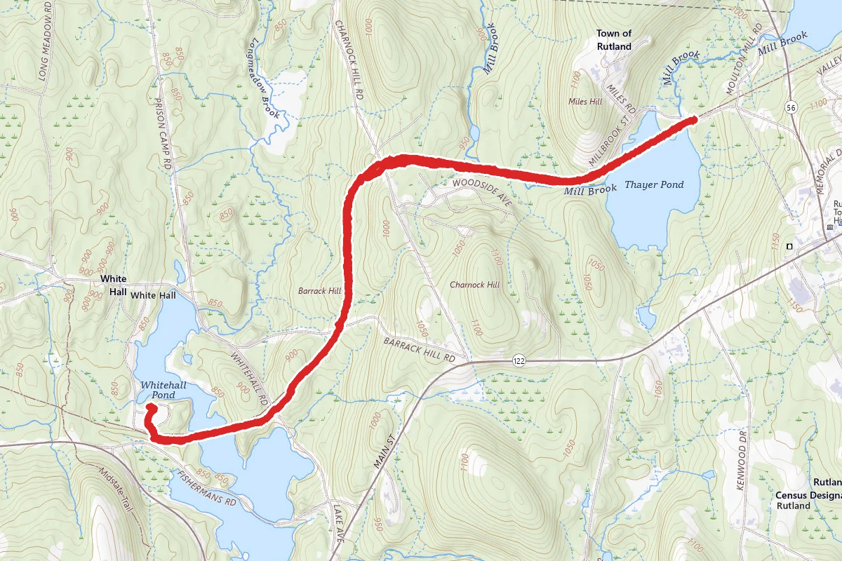 Mass Central Rail Trail to Rutland State Park