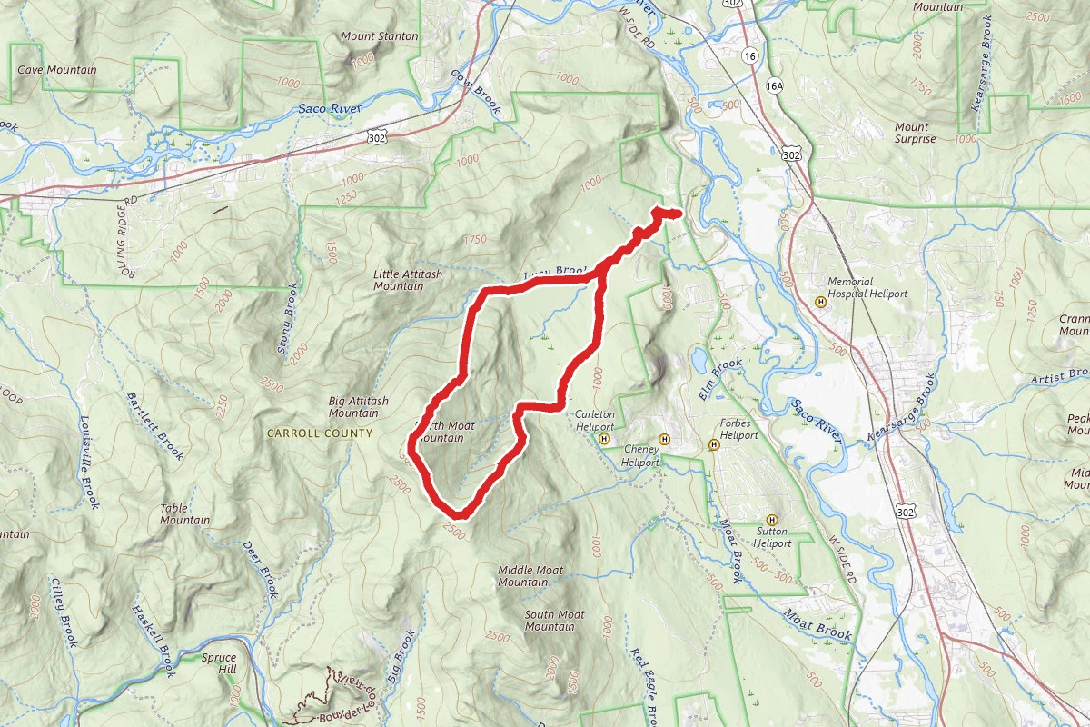 Red Ridge and Moat Mountain Trail Loop