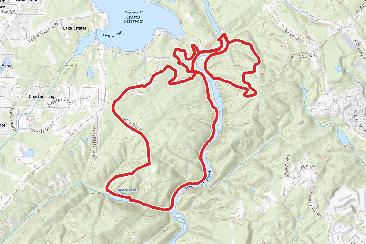 Sweetwater Creek Red, White, and Yellow Trail