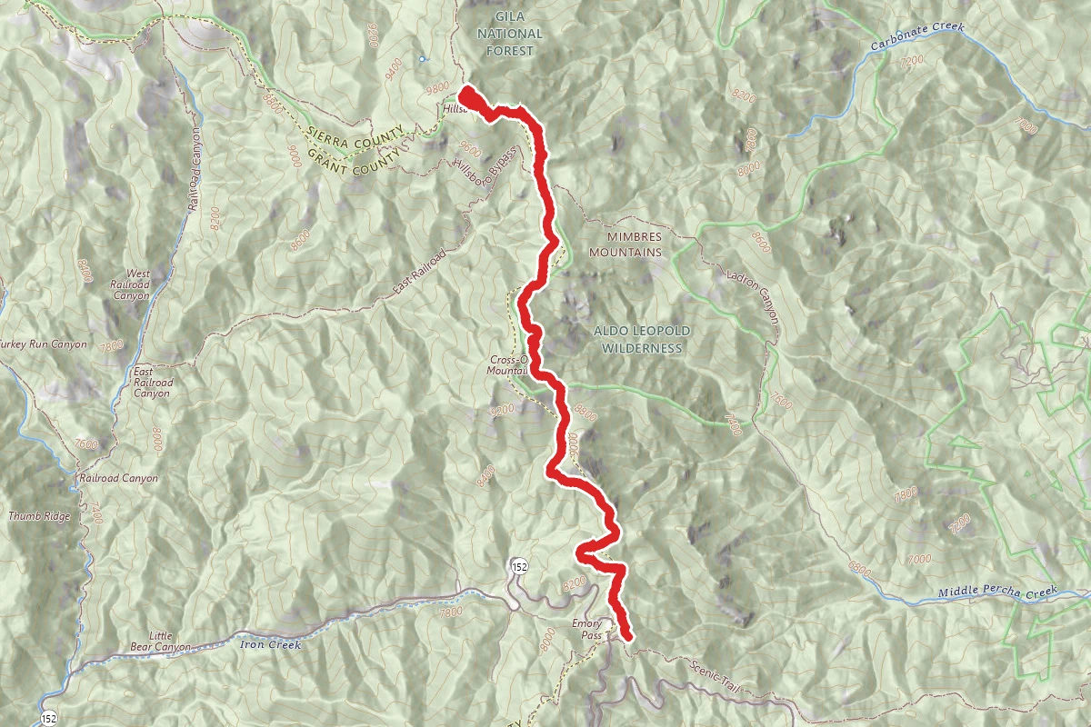 Hillsboro Peak via Black Range Crest Trail