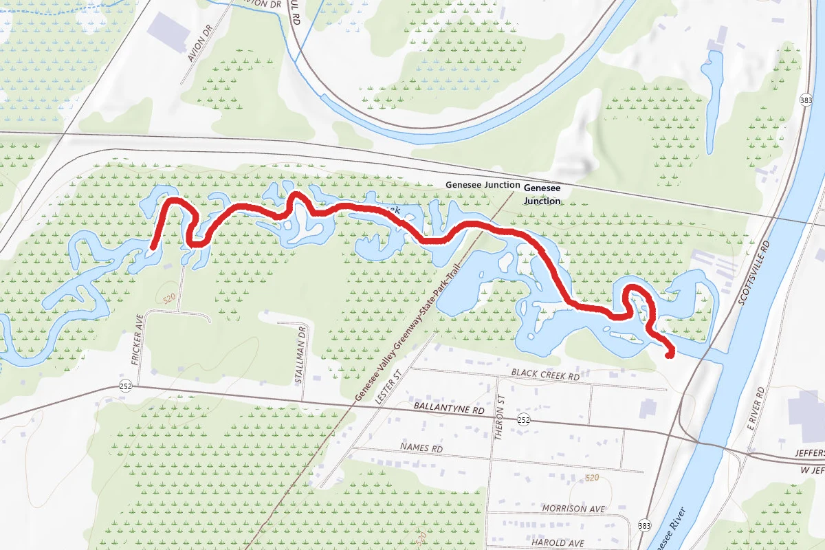 Black Creek Paddle Route