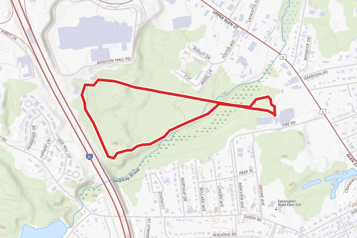 Crandall Woods Trail route map