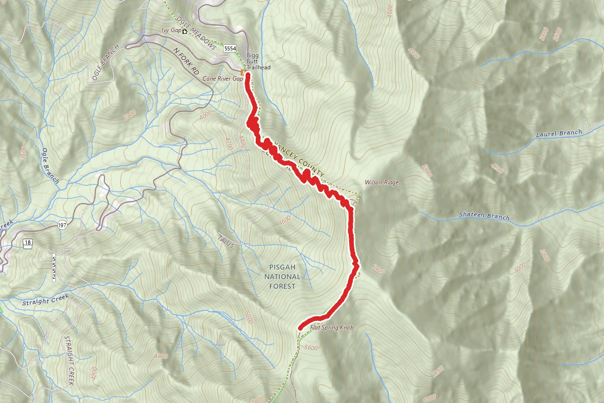 Big Butt to Flat Spring Knob