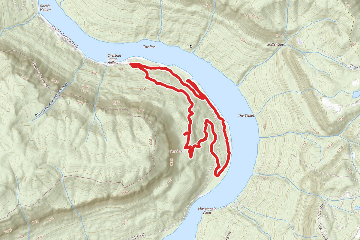Pot Point Nature Trail route map