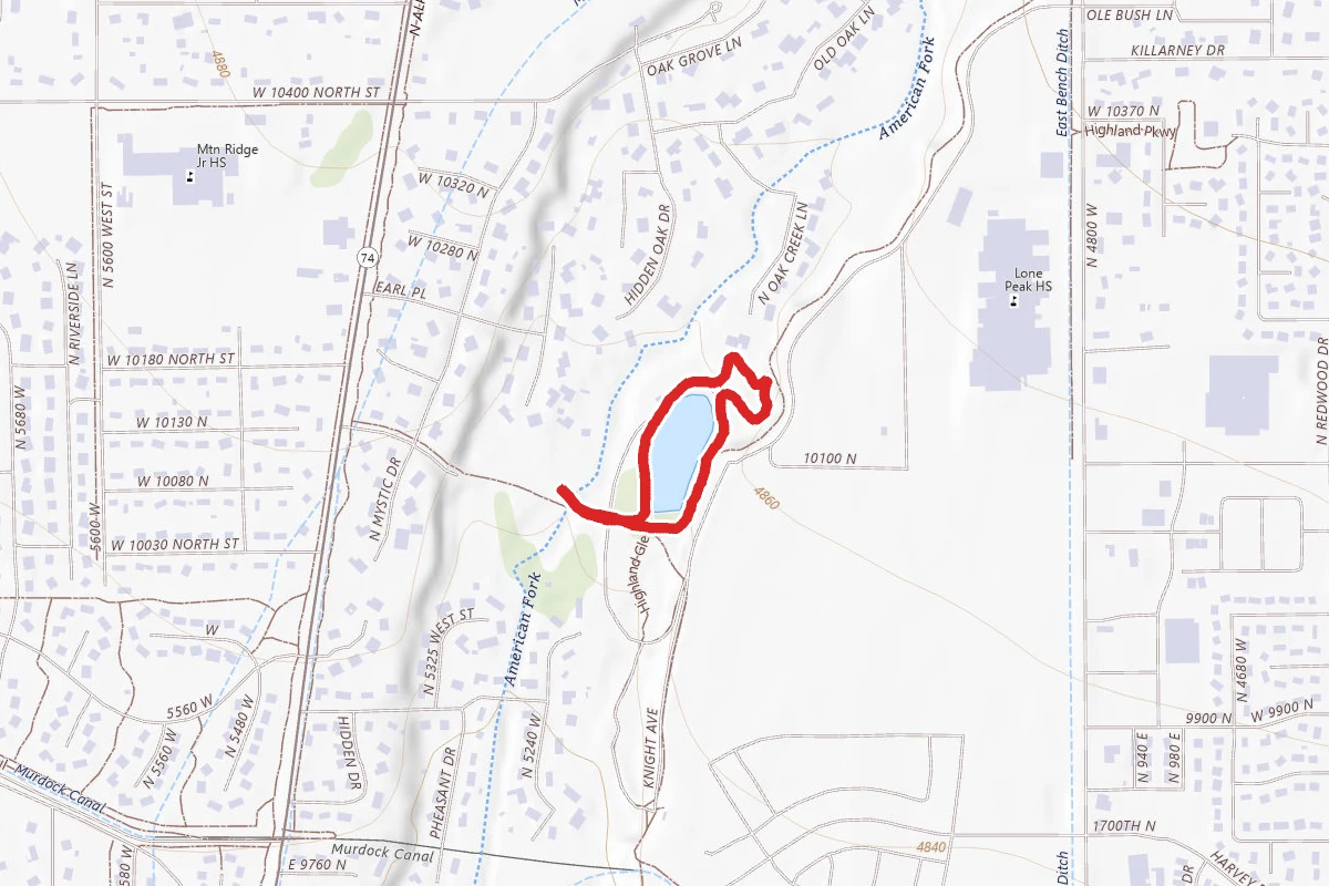 Highland Glen Park Loop route map