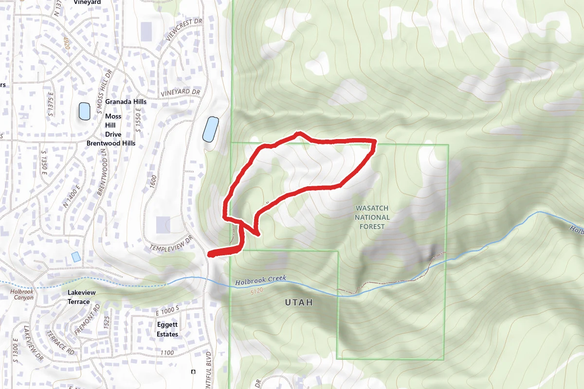 Temple Loop route map