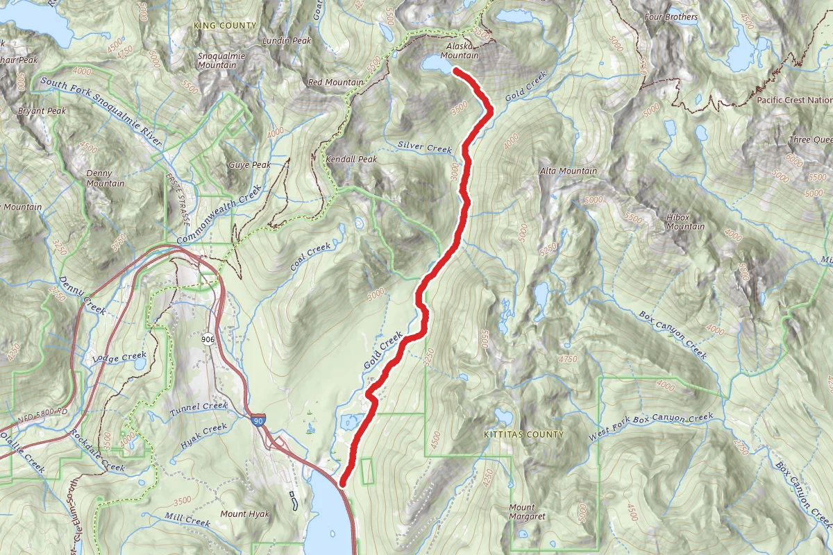 Alaska Lake via Gold Creek Trail