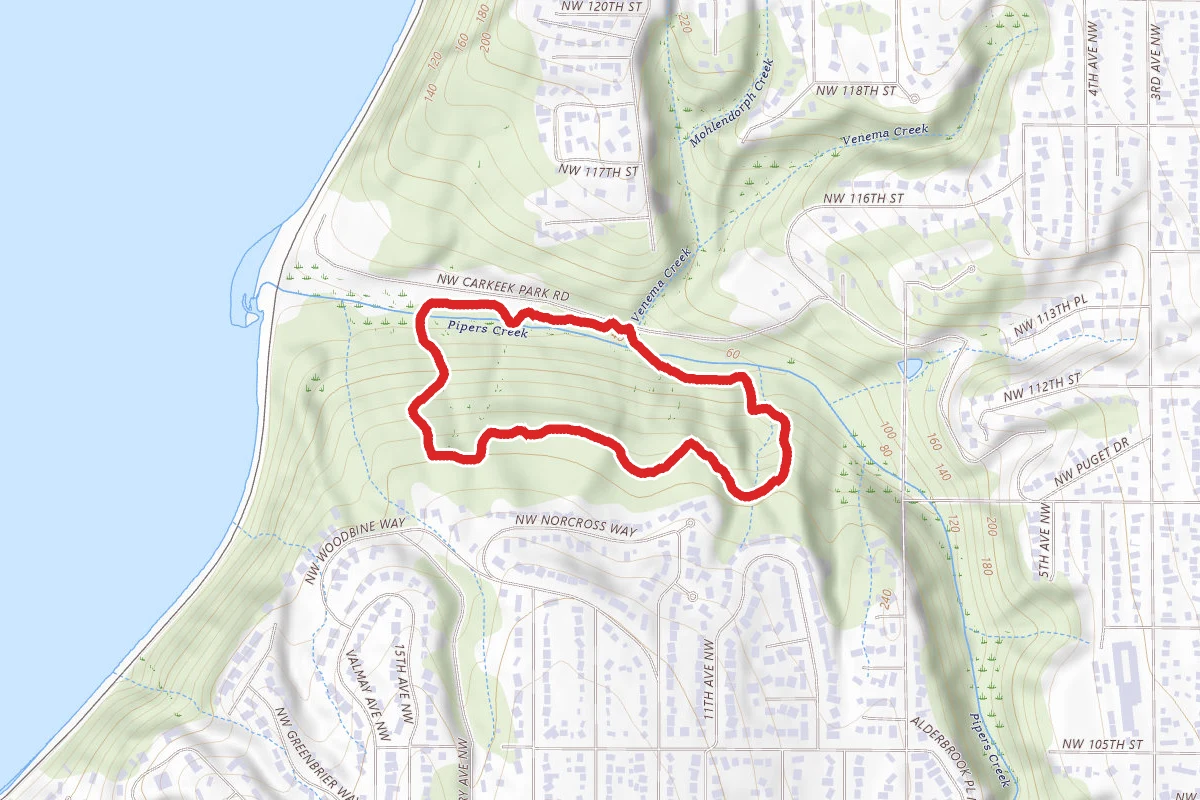South Ridge, Hillside, Brick Road and Piper's Creek Trail