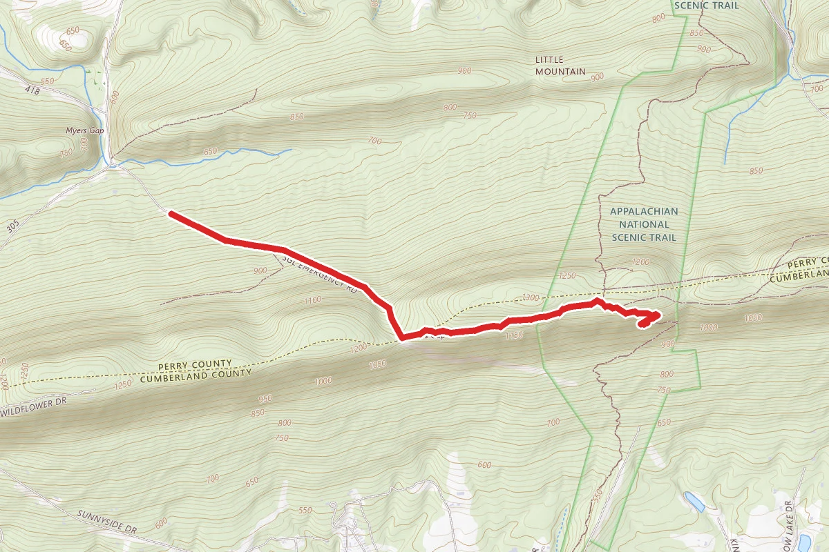 Cumberland Overlook via Tuscarora and Appalachian Trails