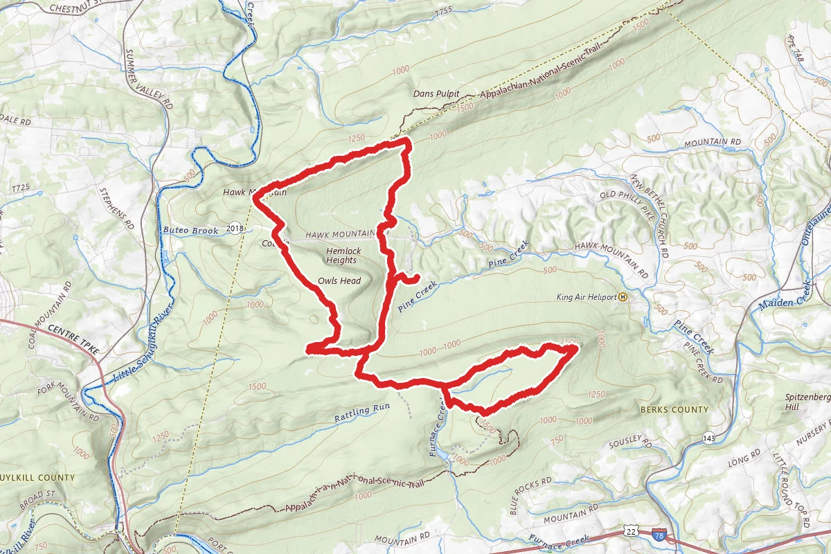 Hawk and Pinnacle Mountains via Appalachian Trail