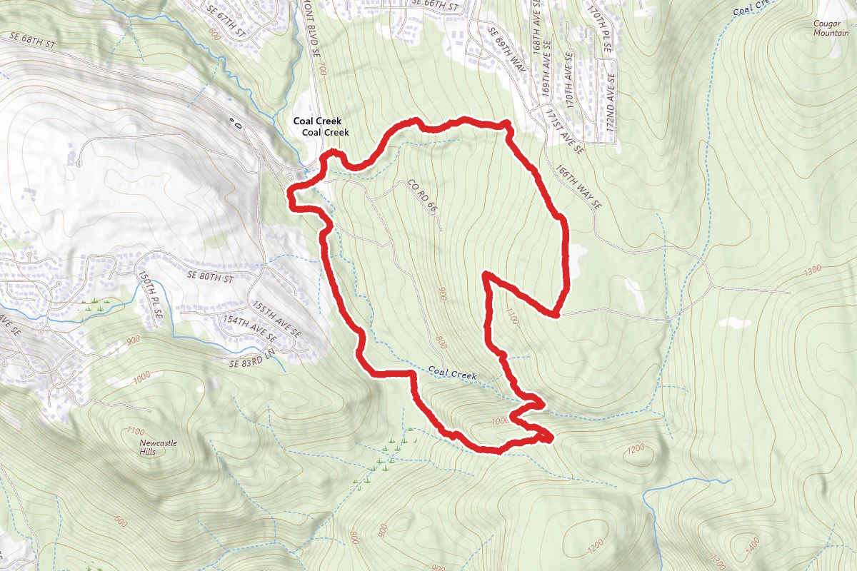 Military Road, Coal Creek Falls, Wildside Trail
