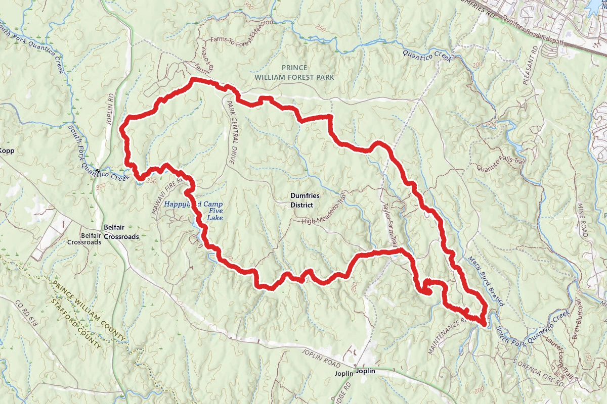 South Valley Trail to Oak Ridge Trail to Old Blacktop Road Loop