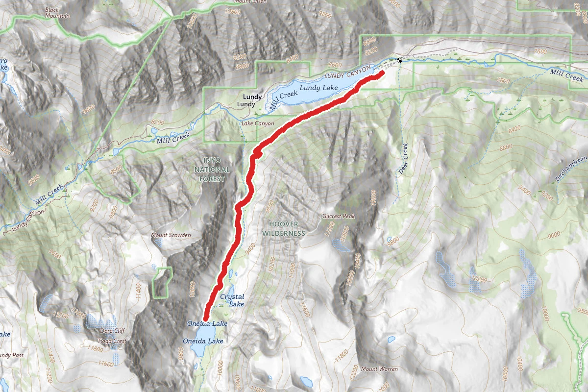 Lundy to Oneida Lake Trail