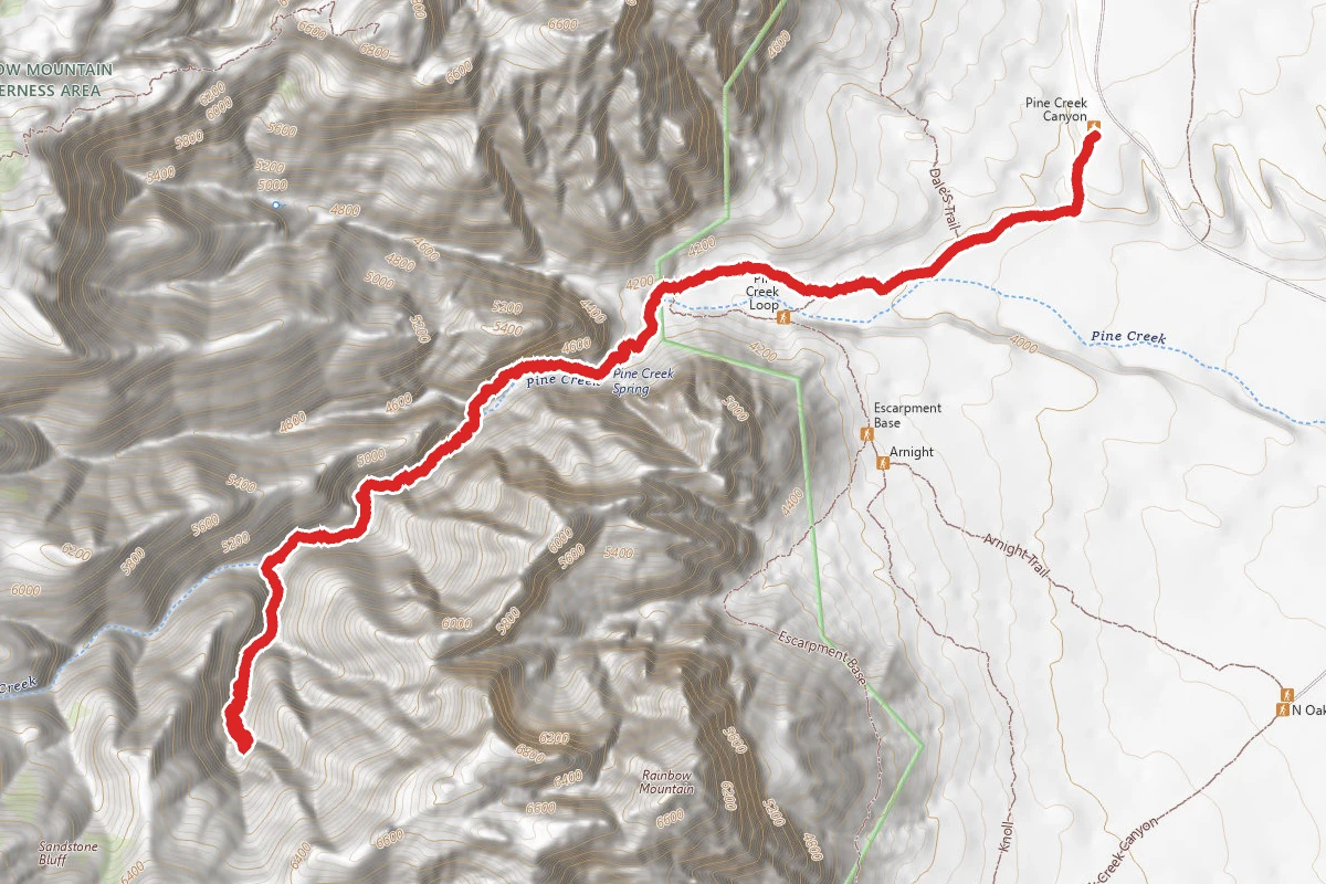 Terrace Canyon via Pine Creek Trail