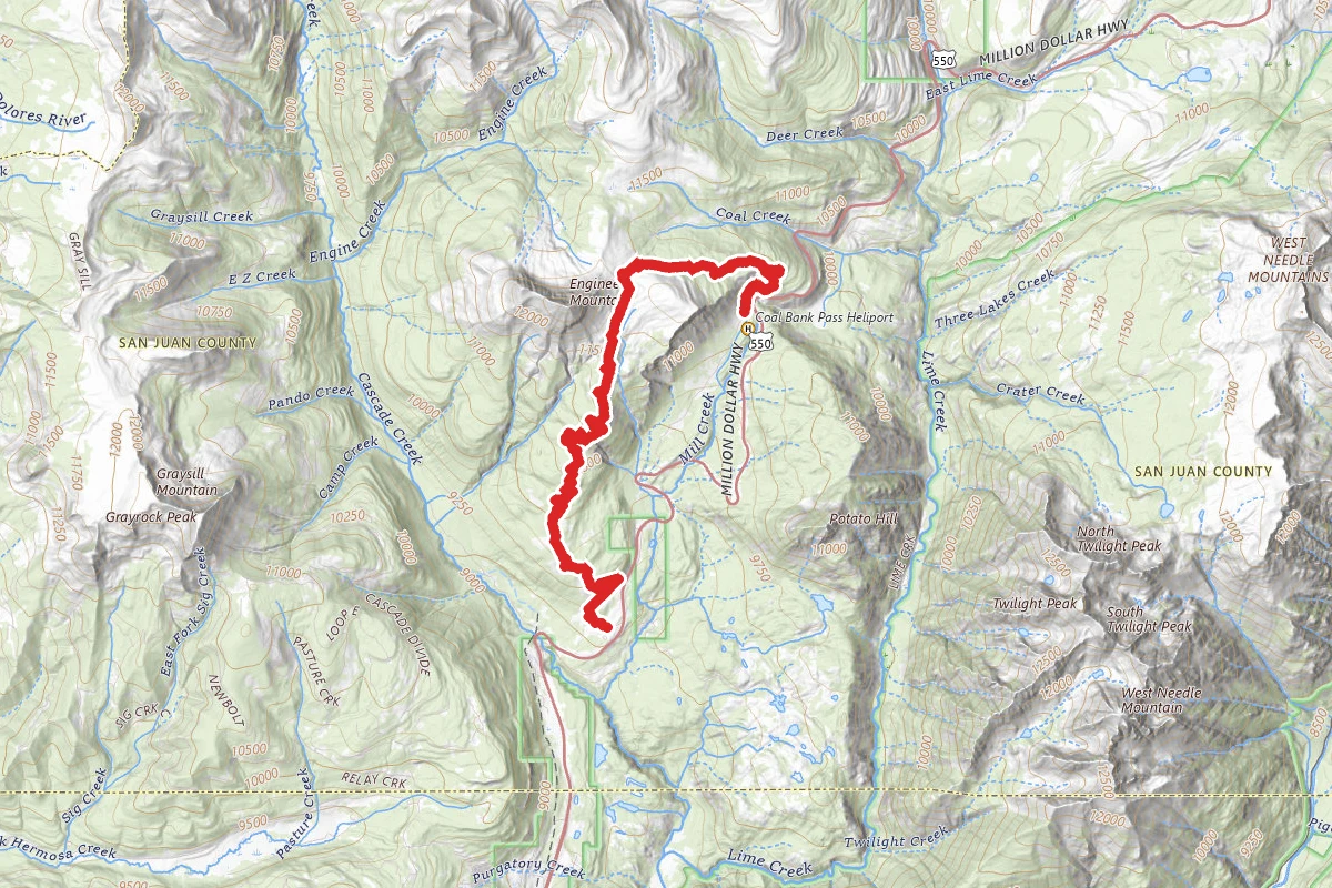 Pass Trail to Engineer Mountain Trail