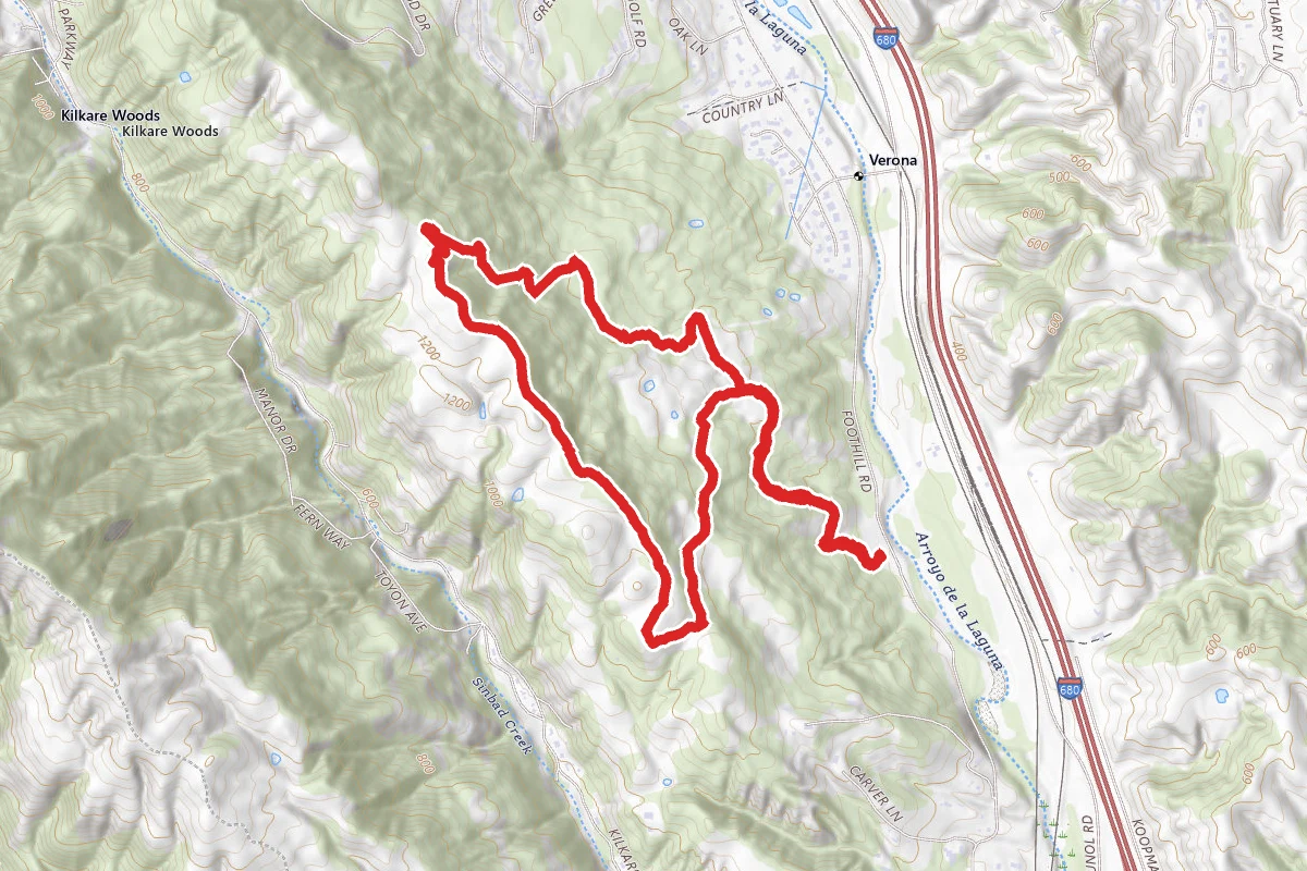 Oak Tree Trail to Upper Christmas to Ridgeline Trail Loop