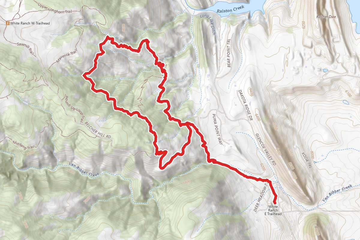 Belcher Hill, Whippletree, Longhorn and Shorthorn Trail Loop