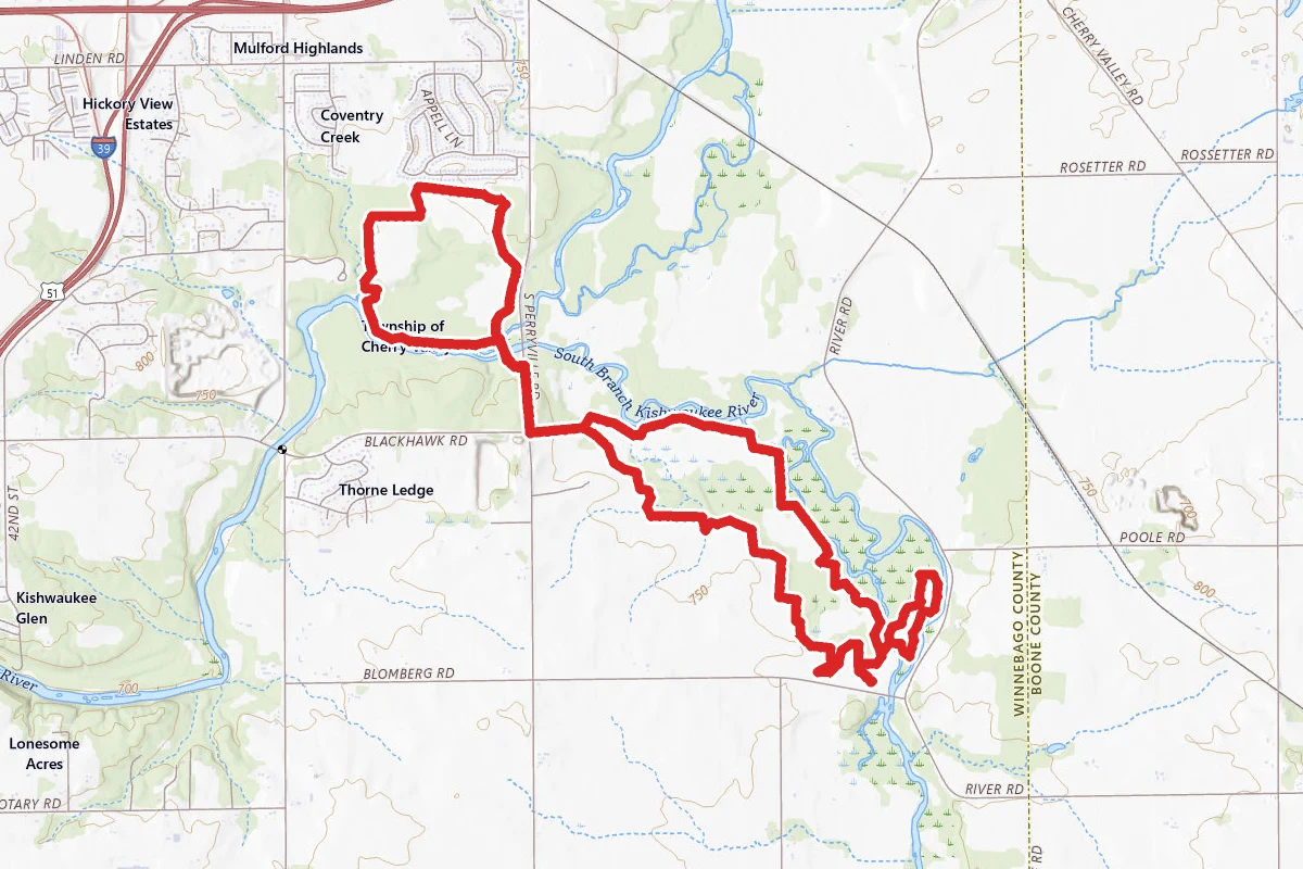 Blackhawk Springs and Oak Ridge Forest Preserve Trail