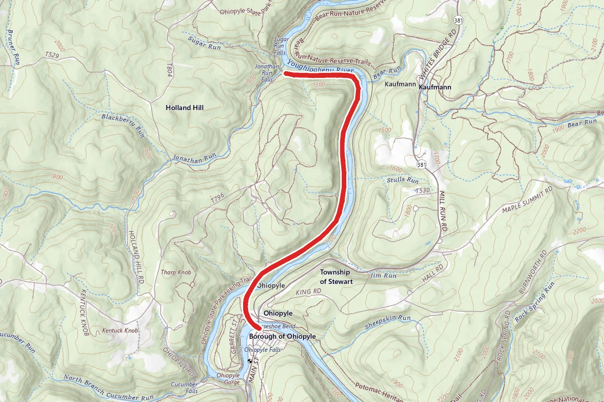Youghiogheny River to Jonathan Run Falls