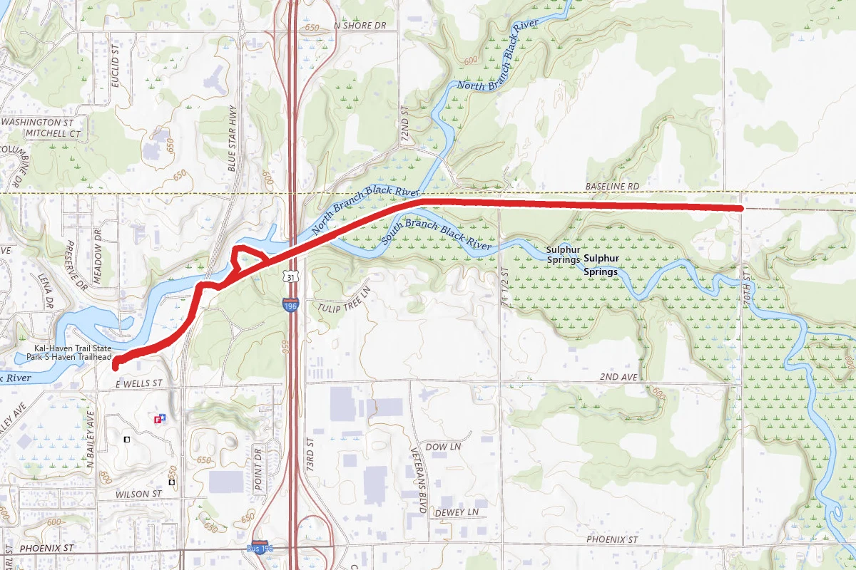 Kal-Haven Trail to 70th Street