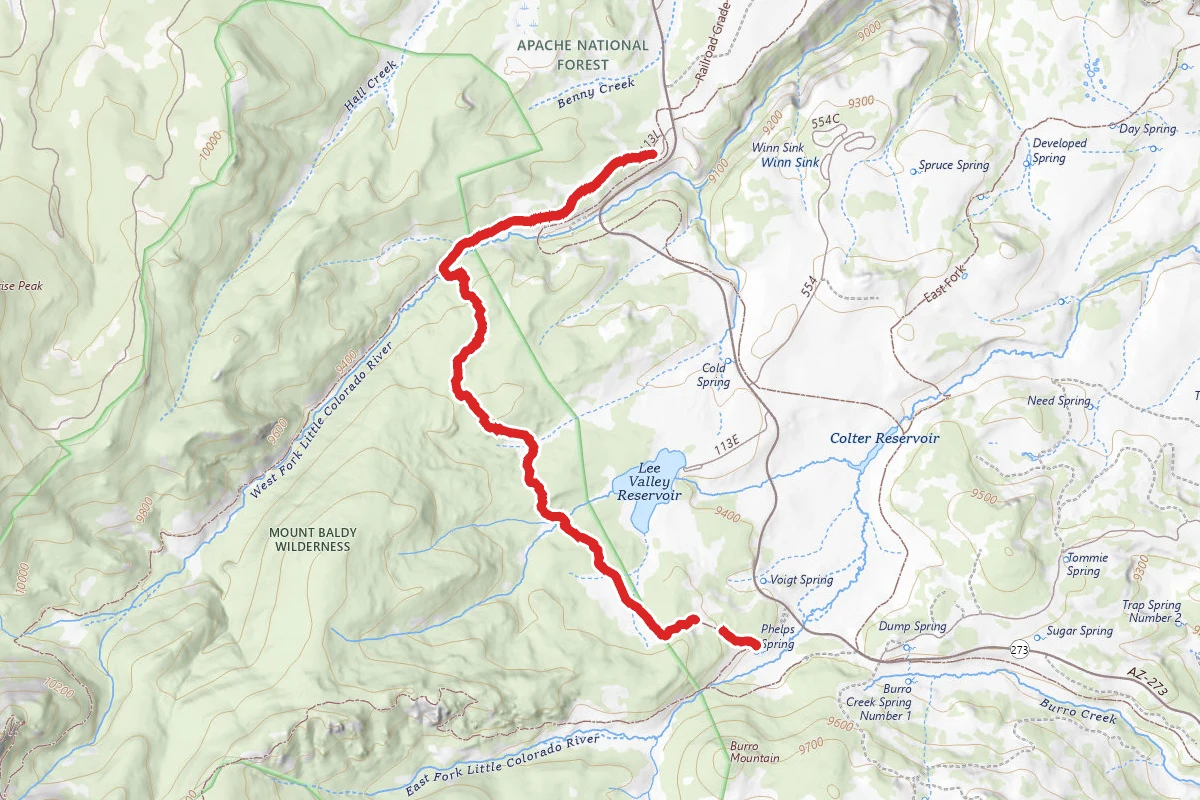 Mount Baldy Crossover Trail from the West Baldy Trailhead