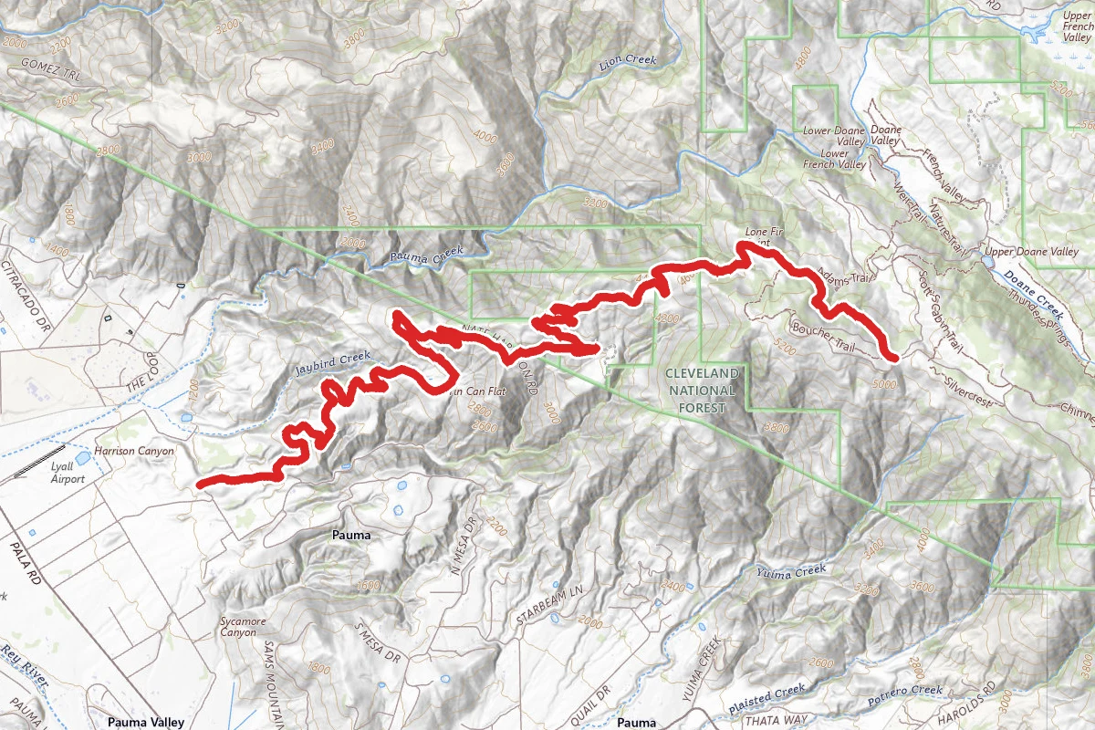 Nate Harrison Grade OHV Route