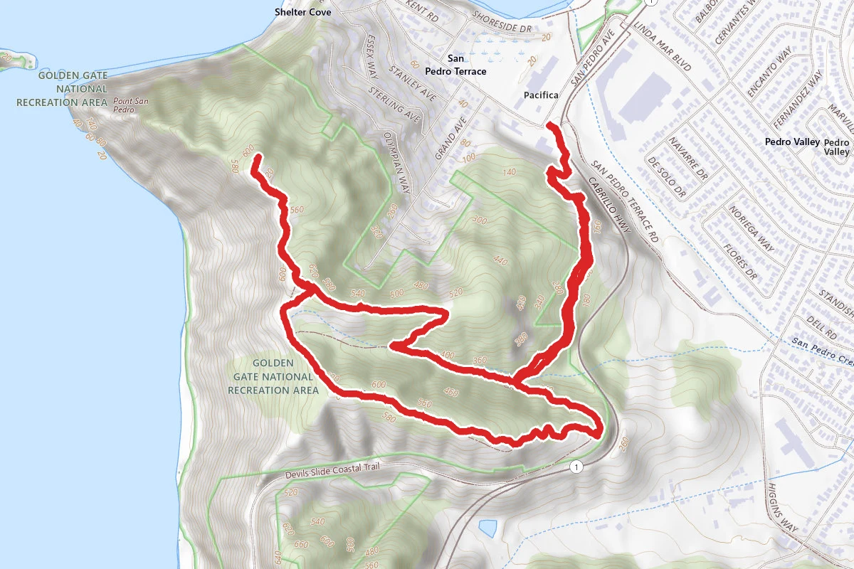 Ace Trail to Pedro Point Loop