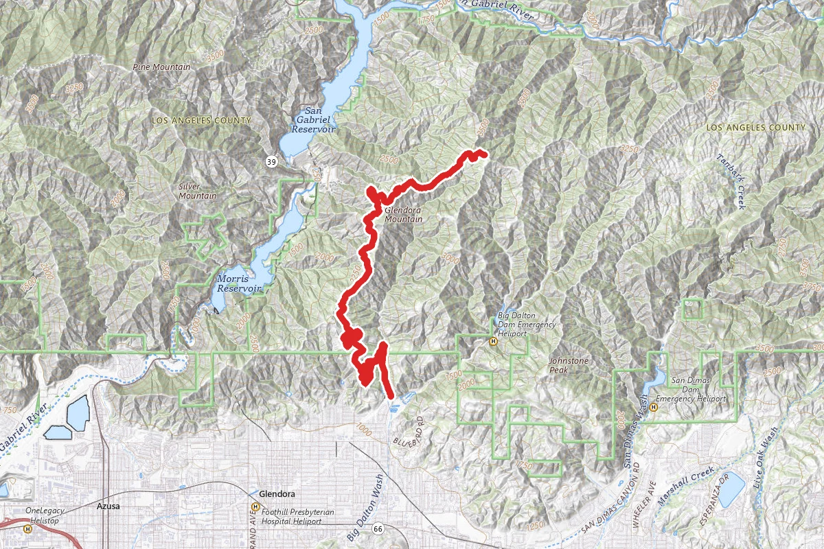 Glendora Mountain Road Mountain Biking Trail