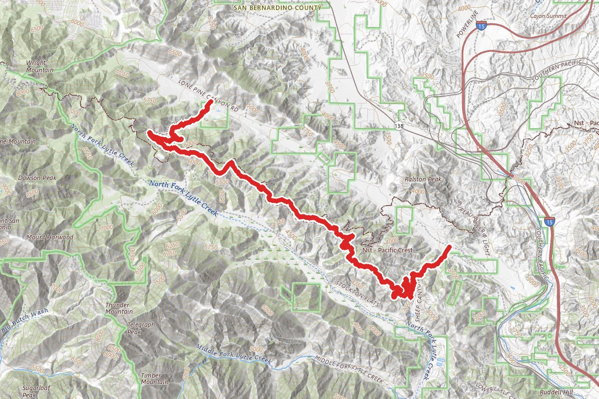 Sheep Creek Truck and Lytle Creek Road Trail