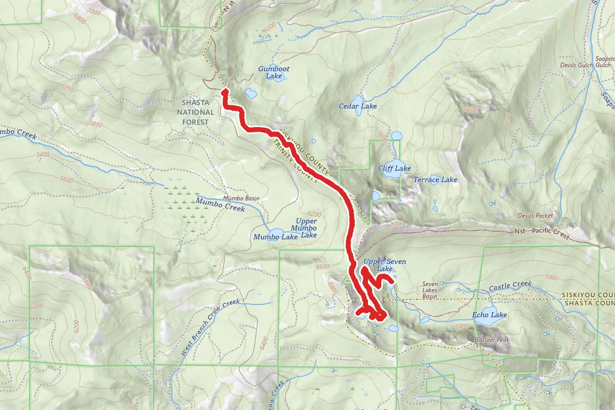 Seven Lakes Basin via the PCT