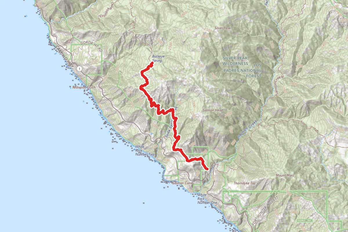 Salmon Creek Trailhead to Buckeye Camp