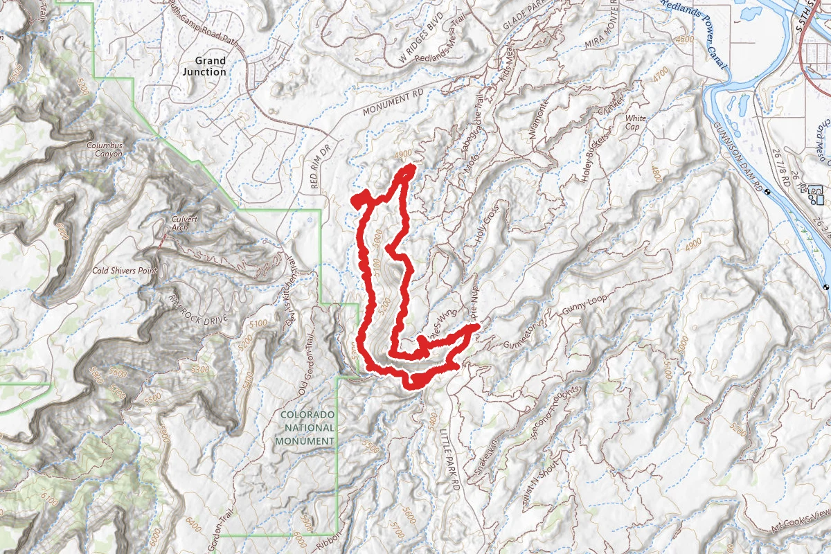 Andy's Trail to Eagle’s wing Trail to Lunch Line Loop