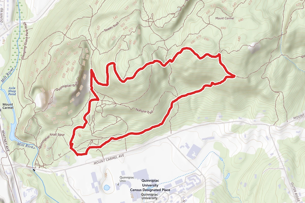 Sleeping Giant White and Yellow Trail Loop