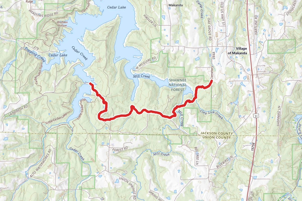 Little Cedar Lake via Lirley Trailhead