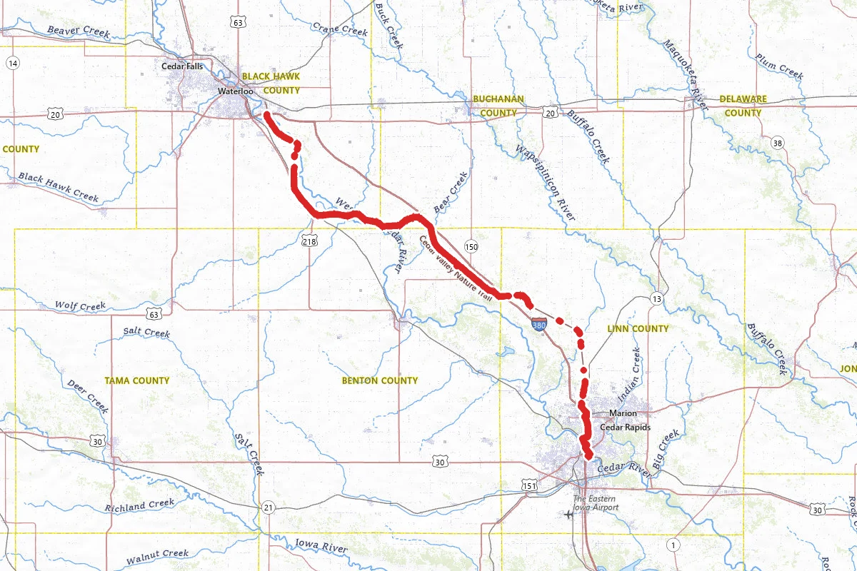 Cedar River Trail To Cedar Valley Nature Trail