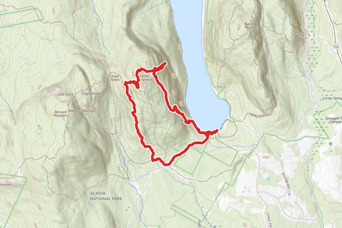 Mansell Mountain via Perpendicular, Razorback and Cold Brook Trail Loop