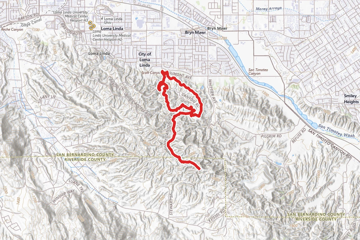 Razor Ridge to Jedi Trail to Beaumont Ridge Trail Loop