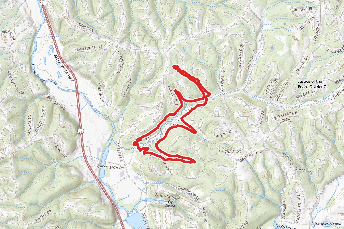 Blowing Springs Park Extended Loop
