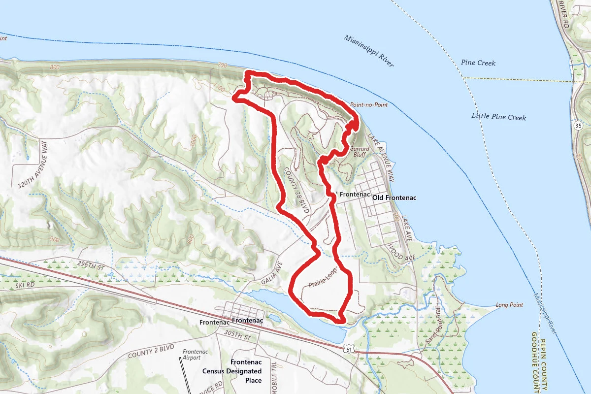 Pleasant Valley Lakelet Prairie and Lower Bluff Trail Loop