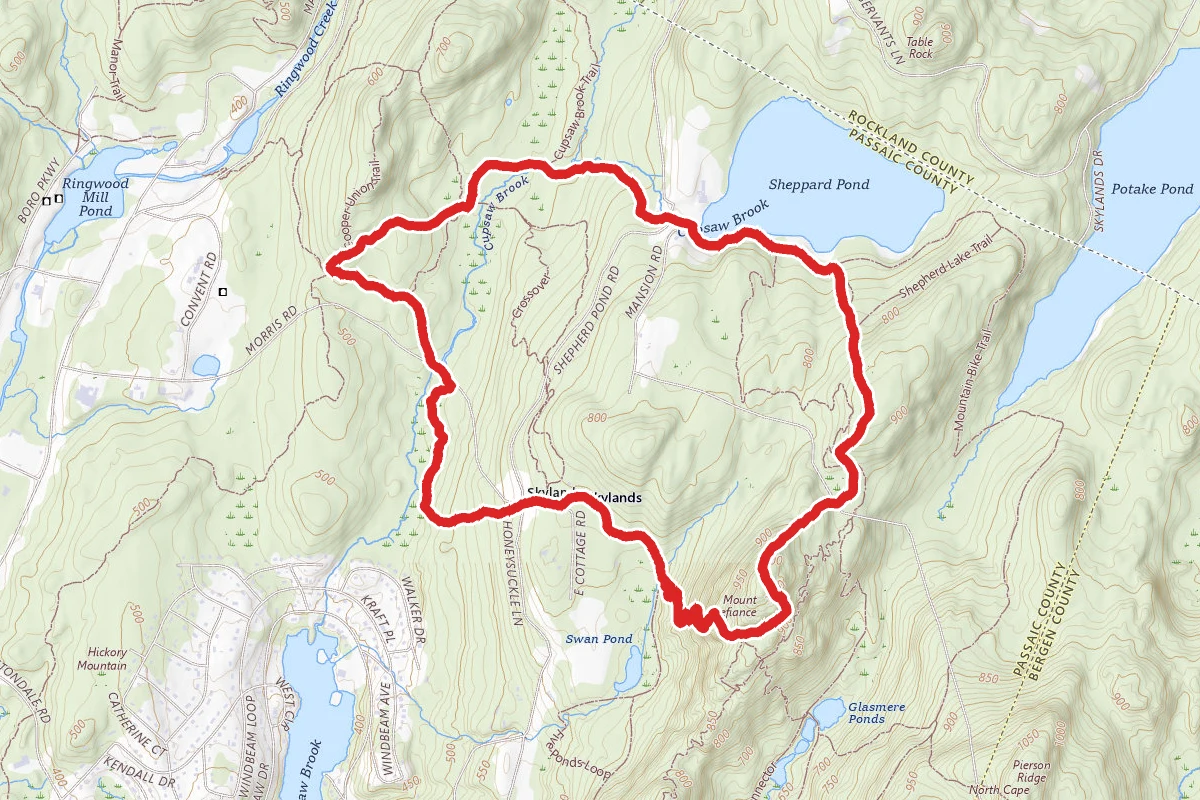 Skyland's Manor via Ringwood-Ramapo and Crossover Loop