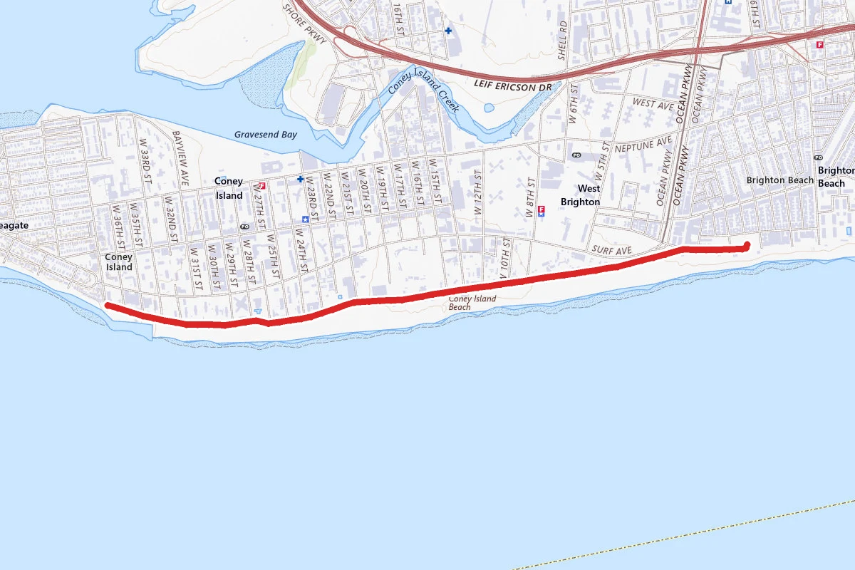 Coney Island and Brighton Beach Boardwalk Trail