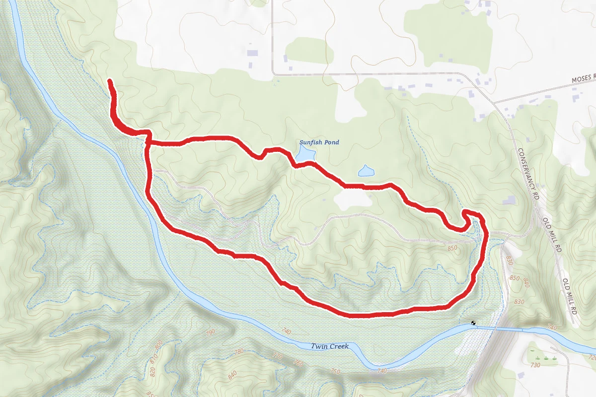 Red and Pink Trail Loop