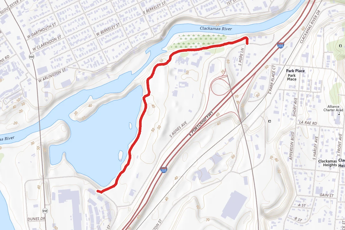 Clackamas River Trail route map