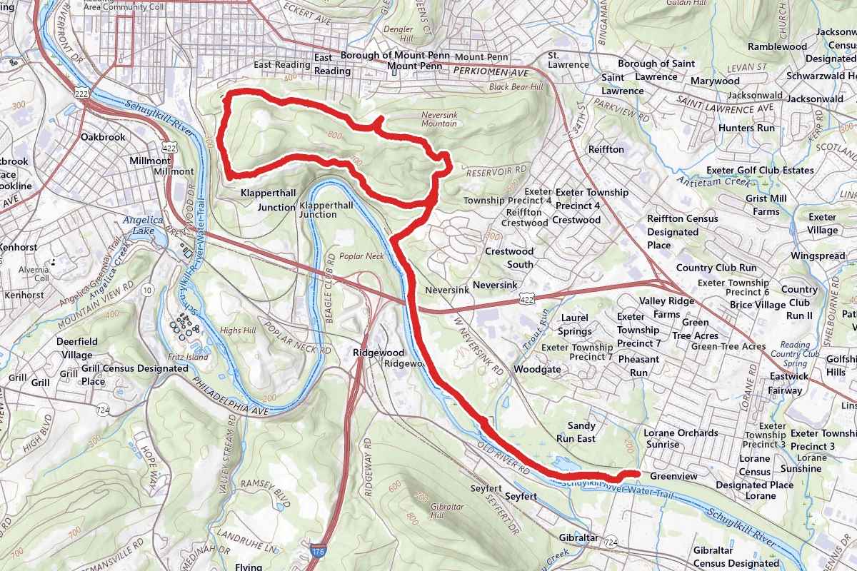 Neversink Loop via Exeter Trail