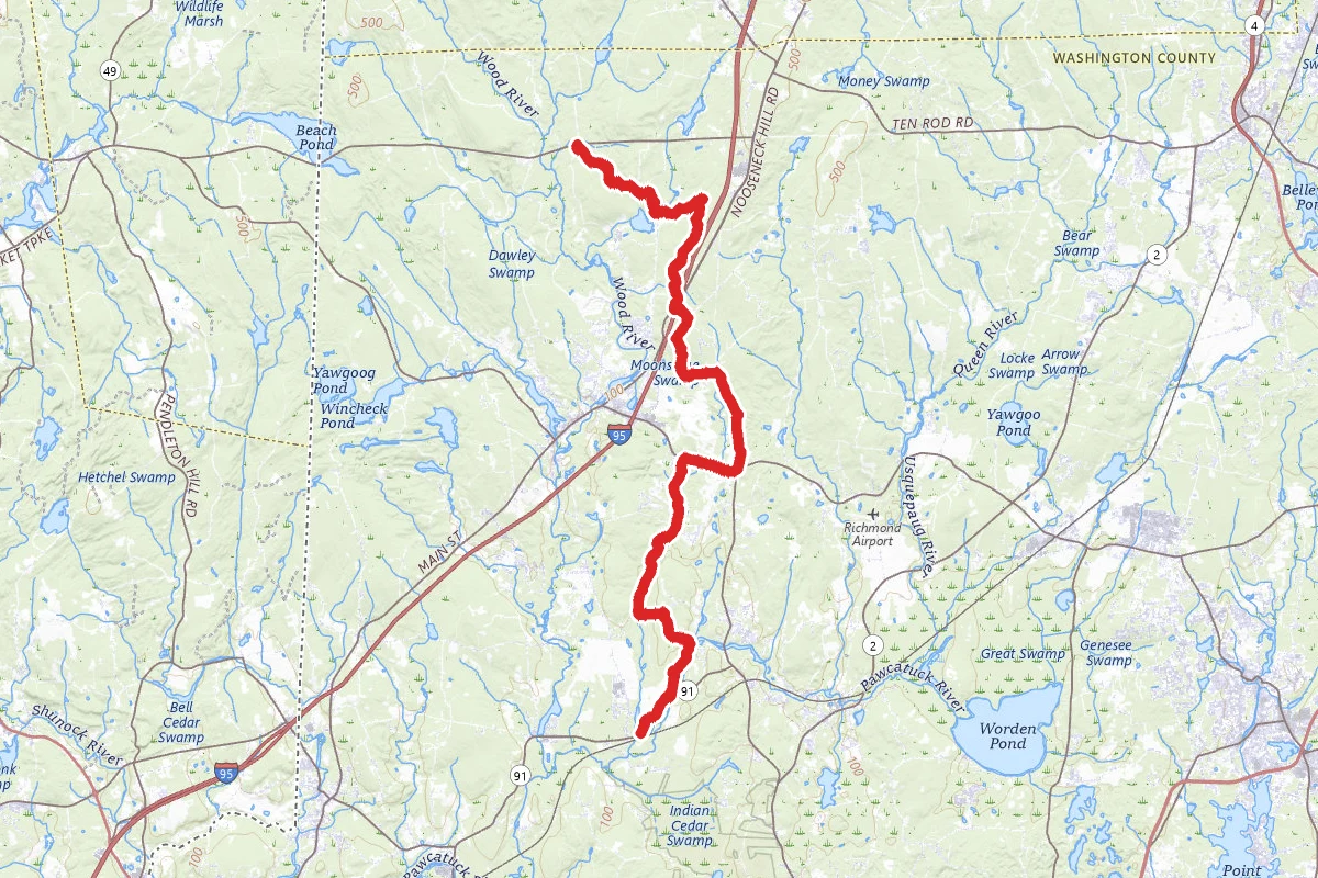 North South Trail, Wood River Junction and Exeter