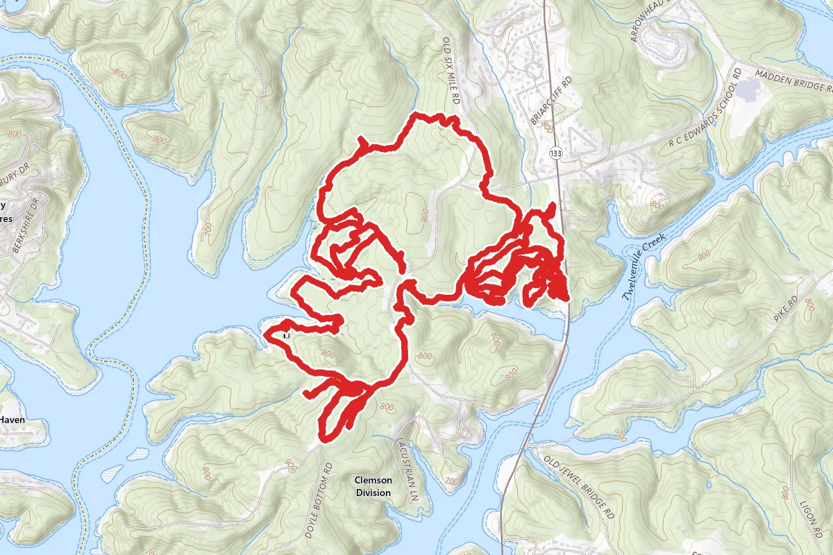 Big Hole, 12 Mile Trail, RC Edwards, Ant Hill, Vic's, Triple Creek Loop
