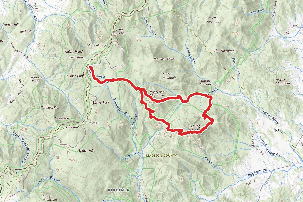 Skyline to Old Rag Mountain Loop