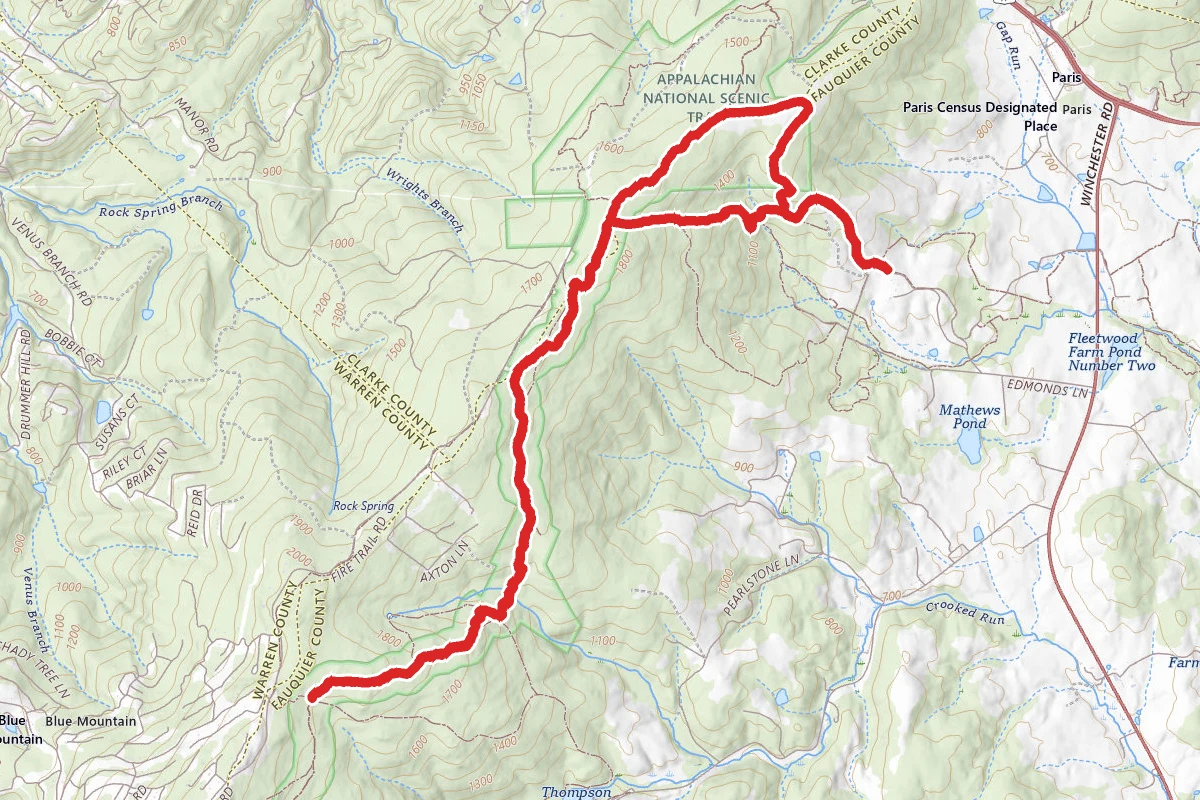 Sky Meadows State Park via Appalachian Trail Loop