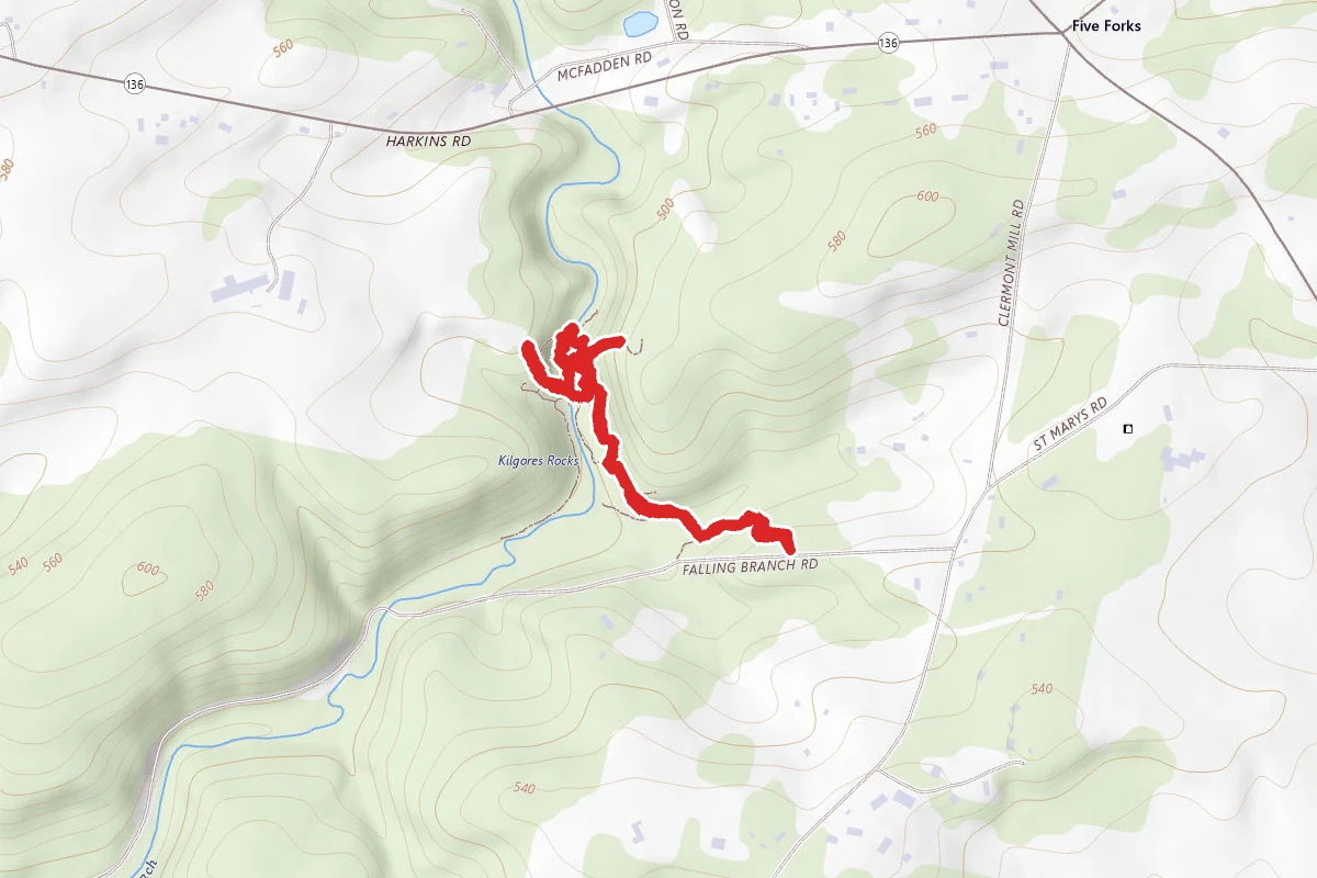 Falling Branch Trail to Kilgore Falls